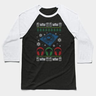 Disc Jockey Ugly Christmas Sweater T-Shirt for DJs Baseball T-Shirt